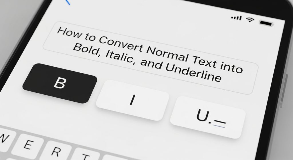 How to Convert Normal Text into Bold, Italic, and Underline