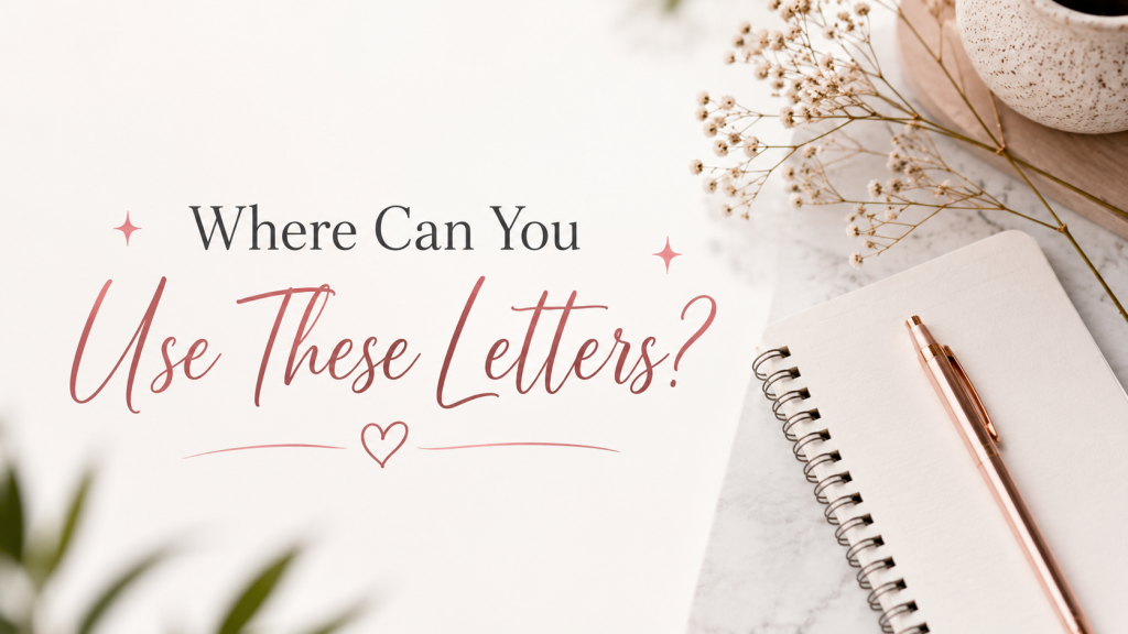Where Can You Use These Letters